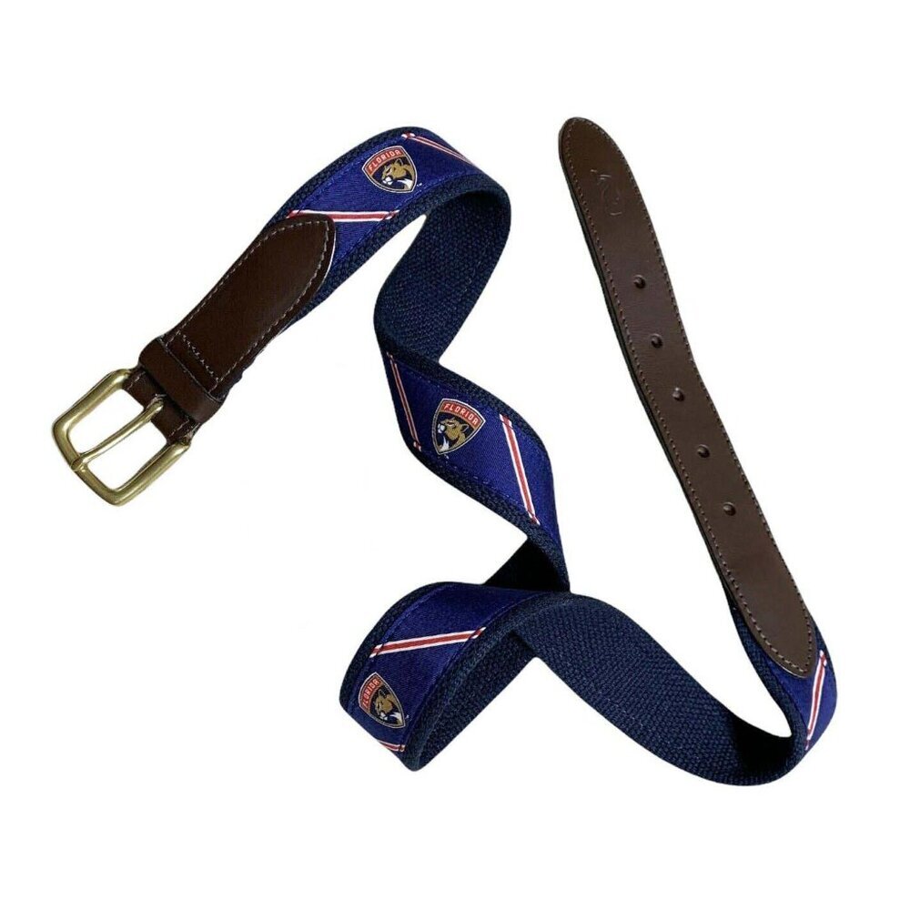 NWT Vineyard Vines Men's Panthers Canvas Club Belt